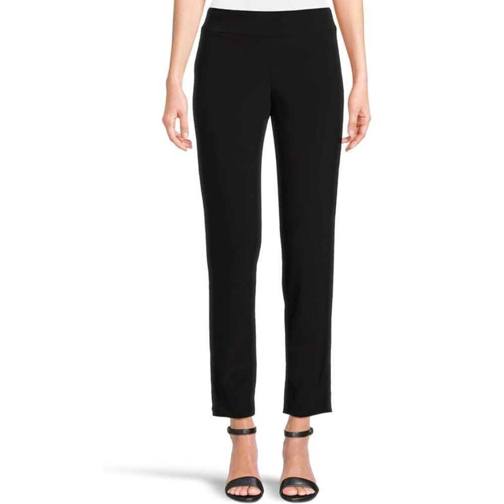 NEW Cond. Krazy Larry Pull-On Ankle Pants Black High Rise Suit Office Work Pants